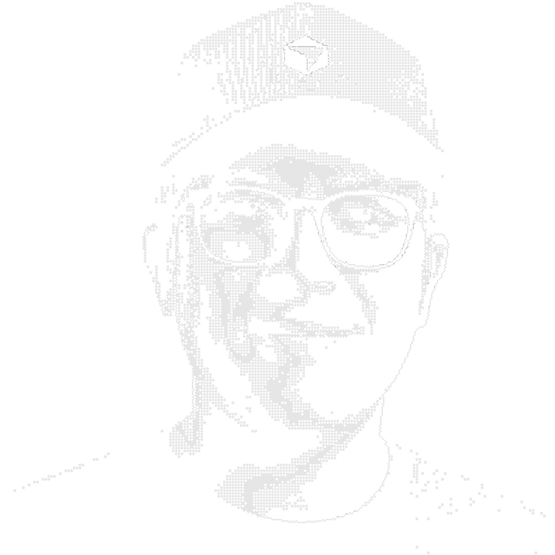 ASCII portrait of Leo Antunes